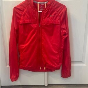 Nike Women's Red Lightweight Dri-FIT Bomber Jacket